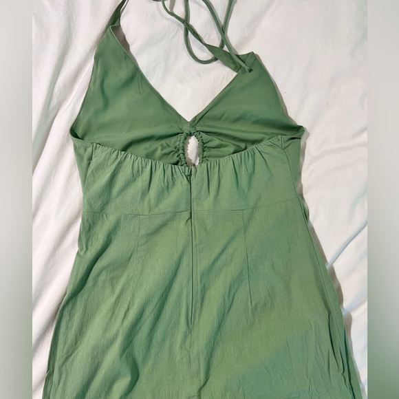 GUC A&F Halter Keyhole Midi dress size SMALL PETITE in light green - Picture 5 of 10